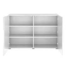 Aspen High Gloss Highboard With 2 Doors In White