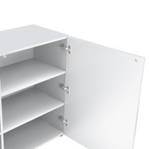 Aspen High Gloss Highboard With 2 Doors In White