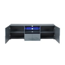 Aspen High Gloss TV Sideboard In Grey With LED Lights