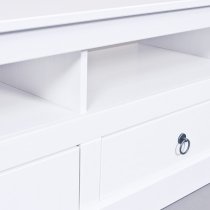 Cassala Wooden TV Stand In White With 3 Drawers