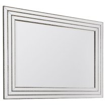 Everett Rectangular Wall Bedroom Mirror In Silver Frame