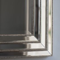 Everett Rectangular Wall Bedroom Mirror In Silver Frame