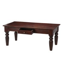 Tristo Coffee Table Rectangular In Dark Mango With 1 Drawer