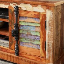 Coburg Wooden Sideboard In Reclaimed Wood With 3 Doors