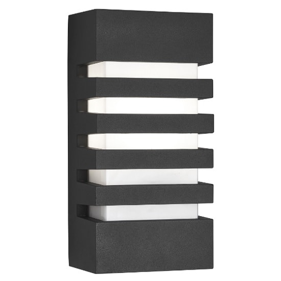 Grilled Outdoor Wall Light In Dark Grey