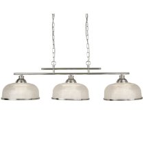 Bistro II 3 Light Ceiling Bar In Satin Silver