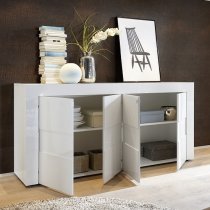 Santino Sideboard In White High Gloss With 4 Doors