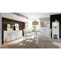 Santino Sideboard In White High Gloss With 4 Doors