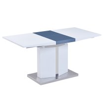 Belmonte Small High Gloss Extending Dining Table In White Grey