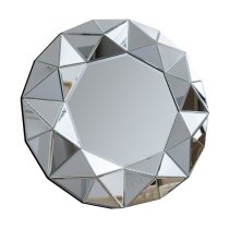 Westerly Bevelled Triangles Wall Mirror In Silver