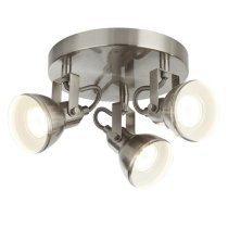 Focus Three Light Spotlight Disc In Satin Silver Finish