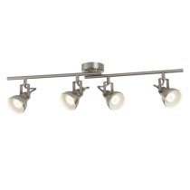 Focus Four Light Spotlight Split Bar In Satin Silver Finish