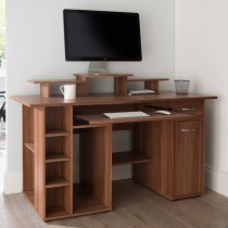 Drake Computer Work Station In Walnut Effect