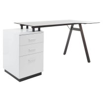 Cleveland Glass Computer Work Station With Grey Frame