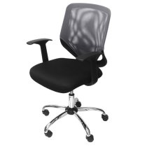 Albany Fabric Home And Office Chair With Chrome Base In Grey