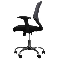 Albany Fabric Home And Office Chair With Chrome Base In Grey