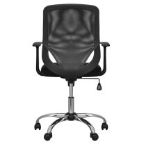 Albany Fabric Home And Office Chair With Chrome Base In Grey