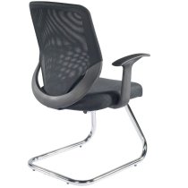 Atlanta Visitors Home And Office Chair In Black With Fabric Seat