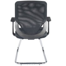 Atlanta Visitors Home And Office Chair In Black With Fabric Seat