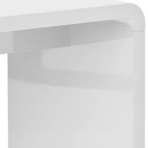 Hudson Rectangular High Gloss Computer Desk In White