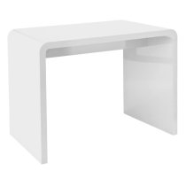 Hudson Rectangular High Gloss Computer Desk In White