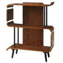 Hector Contemporary Wooden Bookcase In Walnut