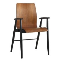 Hector Contemporary Wooden Home Office Chair In Walnut