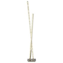 Chrome And Clear Crystal Trim 2 Light Led Column Floor Lamp