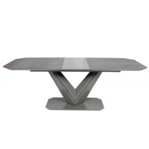 Becton Ceramic Extending Dining Table In Slate Grey