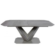 Becton Ceramic Extending Dining Table In Slate Grey