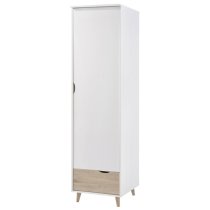 Selkirk Wooden Wardrobe With 1 Door White And Oak