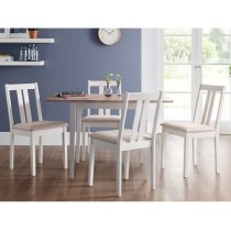 Ranee Wooden Extendable Dining Table In Ivory Off White