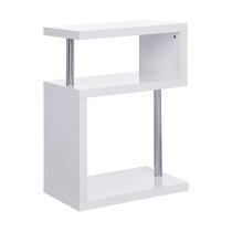 Albania High Gloss 3 Tiers Shelving Unit In White