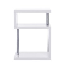 Albania High Gloss 3 Tiers Shelving Unit In White