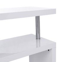 Albania High Gloss 3 Tiers Shelving Unit In White