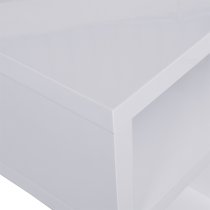 Albania High Gloss 3 Tiers Shelving Unit In White