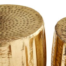 Casa Round Set Of 2 Stools In Antique Brass