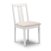 Ranee Wooden Dining Chair In Ivory Faux Suede Seat