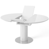 Redruth Extending Dining Table In White High Gloss