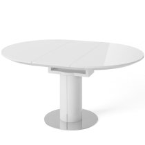 Redruth Extending Dining Table In White High Gloss