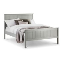 Madge Wooden Single Bed In Dove Grey Lacquered