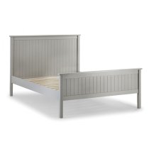 Madge Wooden Single Bed In Dove Grey Lacquered