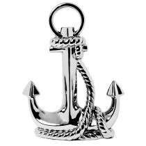 Emily Contemporary Ceramic Anchor In Silver