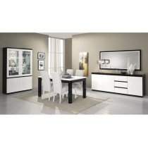 Regal Display Cabinet In Black And White With High Gloss LED