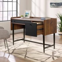 Hamlet Wooden Laptop Desk With 2 Drawers In Walnut