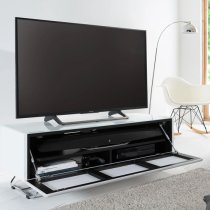 Chroma High Gloss TV Stand With Steel Frame In White