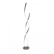 Galla Twisted Floor Lamp Tall In Satin Nickel