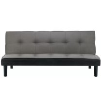 Aurorae Velvet Fabric Sofa Bed In Grey