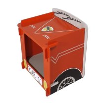 Racing Car Bedside Cabinet In Red