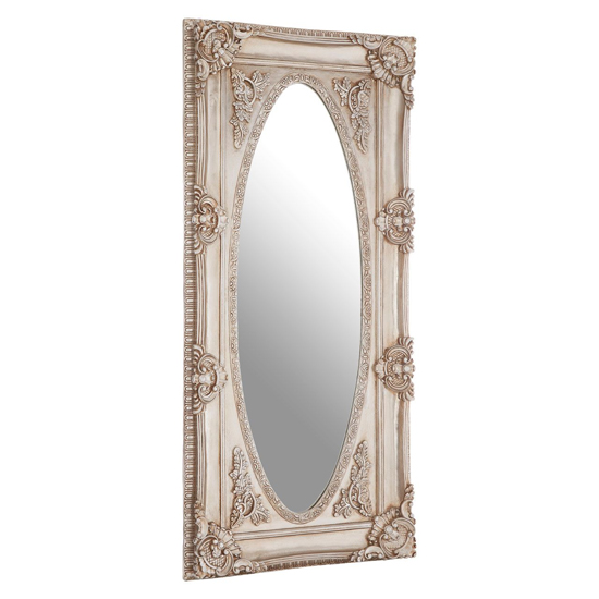 Marseilles Wall Bedroom Mirror In Champagne Oval Frame